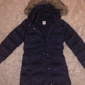 LONG PUFFY FUR HOOD JACKET